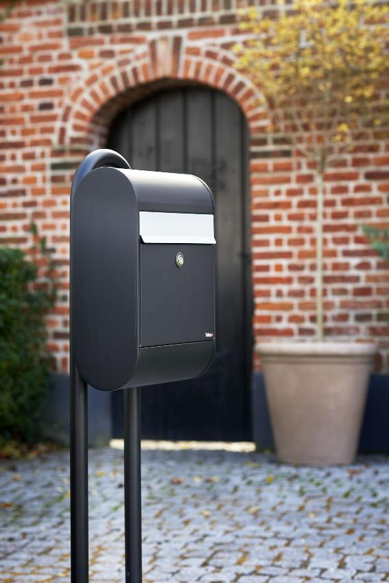 postkasse med lås Allux 5000 sort