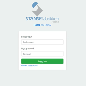 Innloggingside i mobilapp for HomeSolution postkasser BILDE