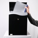 Postkasse Villa Formfin med lås i front, sort