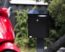 Postkasse Villa Formfin med lås i front, sort