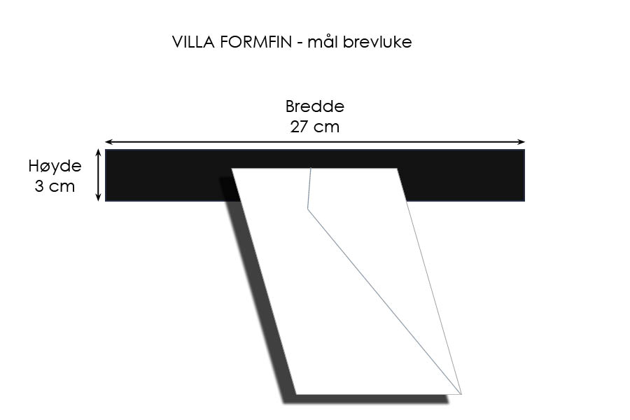 Postkasse Villa Formfin med lås, grå