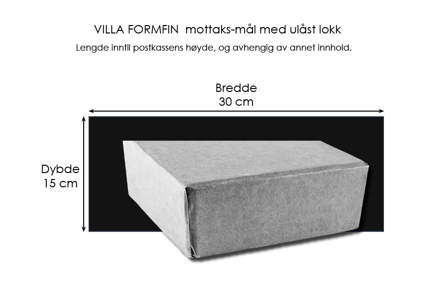 Postkasse Villa Formfin uten lås, grå