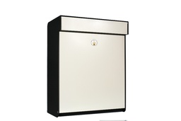 [800100] Postkasse Allux Grundform, sort/hvit
