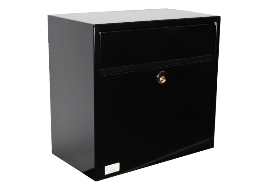 [507150] Postkasse Solid, sort