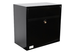 [507150-NY] Postkasse Solid, sort