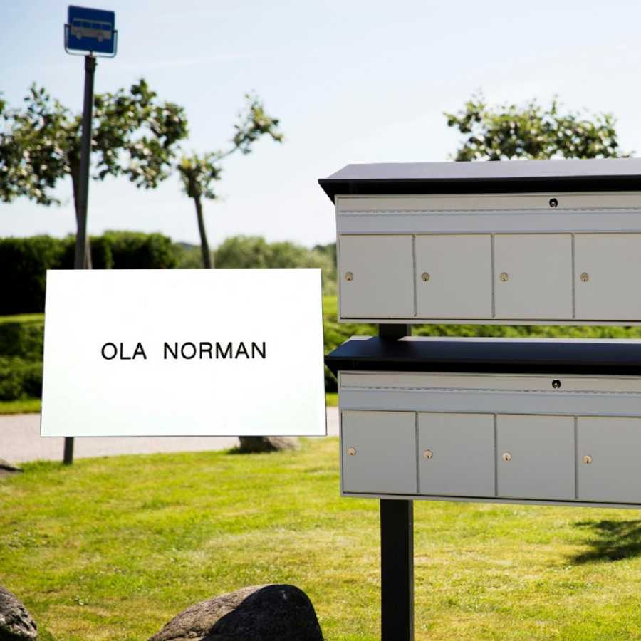 [90500-1-1] Postkasseskilt for utendørs systemkasser